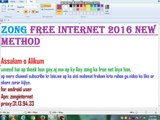 Zong free .3G 4G internet New Trick 2016-17