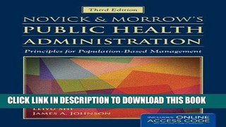 [READ] Mobi Novick     Morrow s Public Health Administration: Principles for Population-Based