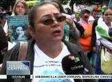 Hondureñas se manifiestan para rechazar la violencia contra la mujer