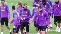 Sergio Ramos Teaches Luka Modric and Lucas Vazquez in Real Madrid Training