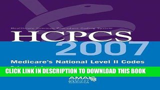 [READ] Kindle HCPCS 2007 Level II: Medicare s National Codes (Hcpcs (American Medical Assn))