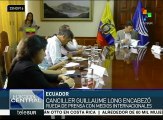 Ecuador: canciller encabeza rueda de prensa con medios internacionales