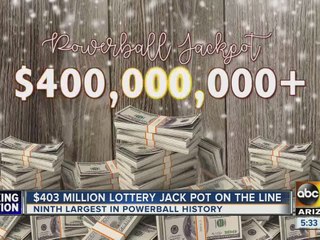 $403 million lottery jackpot on the line