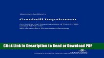 Read Goodwill Impairment: An Empirical Investigation of Write-Offs under SFAS 142 (Bochumer