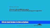 [Download] ZweckadÃ¤quate Gewinnermittlungsregeln (Betriebswirtschaftliche Studien) (German