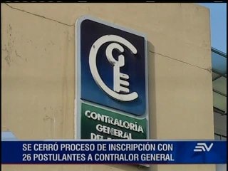 Cierran concurso para designar nuevo contralor