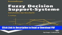 Read Fuzzy Decision Support-Systeme: Entscheiden bei UnschÃ¤rfe (Springer-Lehrbuch) (German