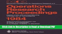 Read DGOR: Papers of the 13th Annual Meeting / VortrÃ¤ge der 13. Jahrestagung (Operations Research