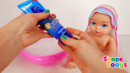 Video for Kids: Baby Doll Bubble Funny Bath Time - Play toys for kids