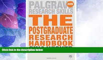 Best Price Postgraduate Research Handbook: Succeed with your MA, MPhil, EdD and PhD (Palgrave