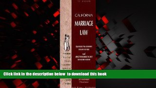 liberty book  California Marriage Law : From Prenuptial Agreements to Divorce Planning Plus!