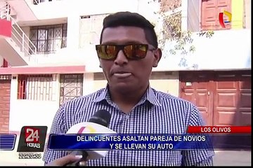 Los Olivos: asaltan a pareja de novios y se llevan su auto