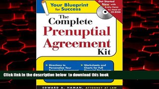 Read book  The Complete Prenuptial Agreement Kit (Book   CD-ROM) (Write Your Own Prenuptial