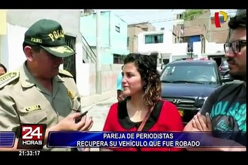Policía recupera auto que fue robado a pareja de periodistas