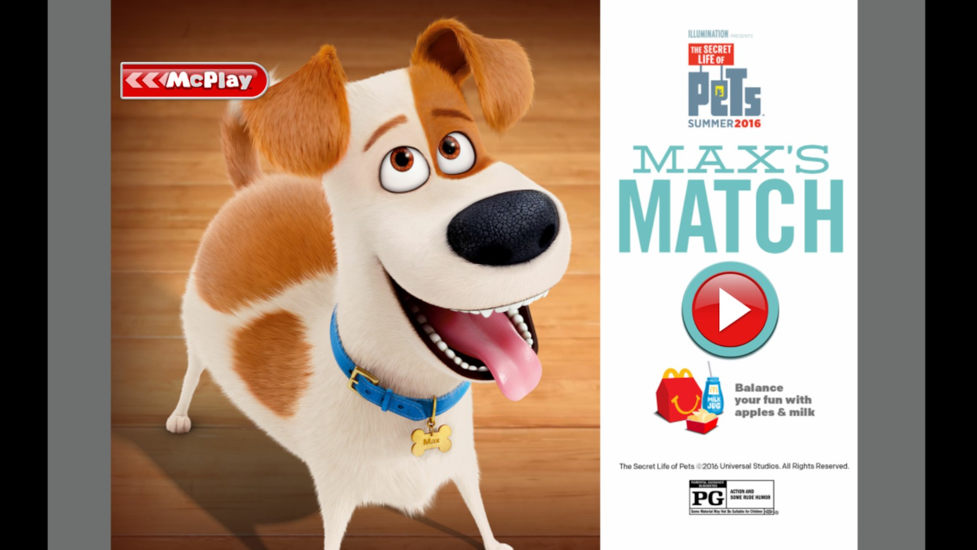 ⁣2016 The Secret Life of Pets Unlock McPlay Max's Match