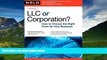 READ THE NEW BOOK LLC or Corporation?: How to Choose the Right Form for Your Business Anthony