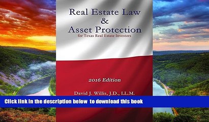 Buy David J. Willis Real Estate Law   Asset Protection for Texas Real Estate Investors - 2016