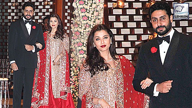 Aishwarya Rai's ROYAL RED Appearance With Abhishek Bachchan At Ambani's Party