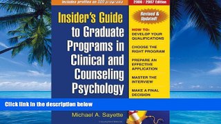 Online Tracy J. Mayne PhD Insider s Guide to Graduate Programs in Clinical and Counseling