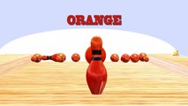 Duck Duck Tv Colors for Children, Learn Colors, Learning Colors WIth Cartoon Bowling Game 3D Colors