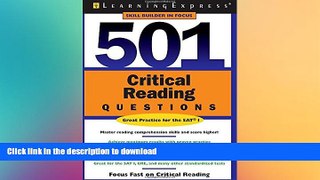 GET PDF  501 Critical Reading Questions (501 Series) FULL ONLINE