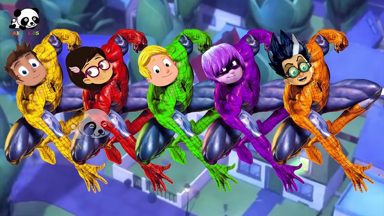 #PJ Masks #Spiderman #Finger Family Songs #Nursery Rhymes Lyric & More Panda Kids