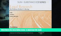 Pre Order Legal Research (Sum   Substance CD Series) (Outstanding Professor Series) Robert Berring