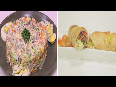 صدور دجاج محشية - سلطة خضار باللحم المدخن | مغربيات حلقة كاملة