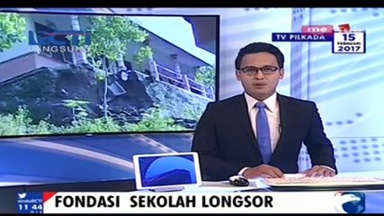 Tembok Sekolah Ambruk Akibat Tanah Longsor