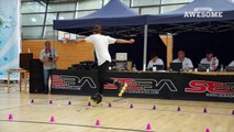 TOP FIVE- Inline Freestyle Slalom, Juggling & Speed Ball Boxing - PEOPLE ARE AWESOME 2016