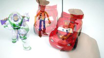 Disney Toy Story Sheriff Woody and Buzz Lightyear ridin Lightning McQueen Cars Toys SumoTube com