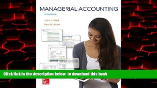 Audiobook Managerial Accounting John Wild PDF