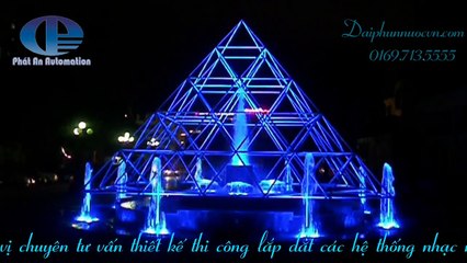 Thi công lắp đặt đài phun nước Kim Tự Tháp ĐH Xây Dựng