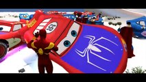 Iron Man Spiderman & Superman Dancing w/ Cars Lightning McQueen | Nursery Rhymes songs for Kids