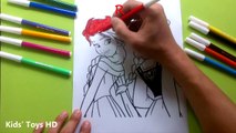 Frozen Elsa vs Anna Coloring Pages For Kids ♥ Learning Colors With Frozen Elsa vs Anna Coloring Book