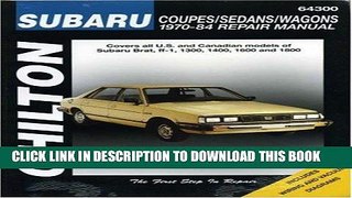 [PDF] Mobi Subaru Coupes, Sedans, and Wagons, 1970-84 (Chilton Total Car Care Series Manuals) Full