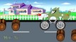 Spongebob Oggy And Fire Monster Truck For Children - Video For Kids