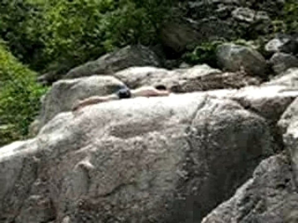 Baignade dans le Chassezac, Lozère 2007
