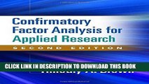 MOBI DOWNLOAD Confirmatory Factor Analysis for Applied Research, Second Edition (Methodology in