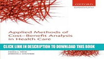 [READ] Mobi Applied Methods of Cost-benefit Analysis in Health Care (Handbooks in Health Economic