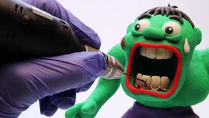 Bloody Hulk Superhero Prank Goes Wrong _ Superheroes in Real Life Play Doh Stop Motion