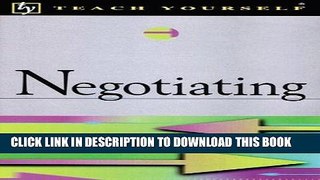 EPUB DOWNLOAD Teach Yourself Negotiating (Teach Yourself: Business) PDF Online