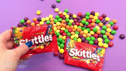 Learn Colours with Rainbow and Candy Skittles! Funny Learning Video for Kids