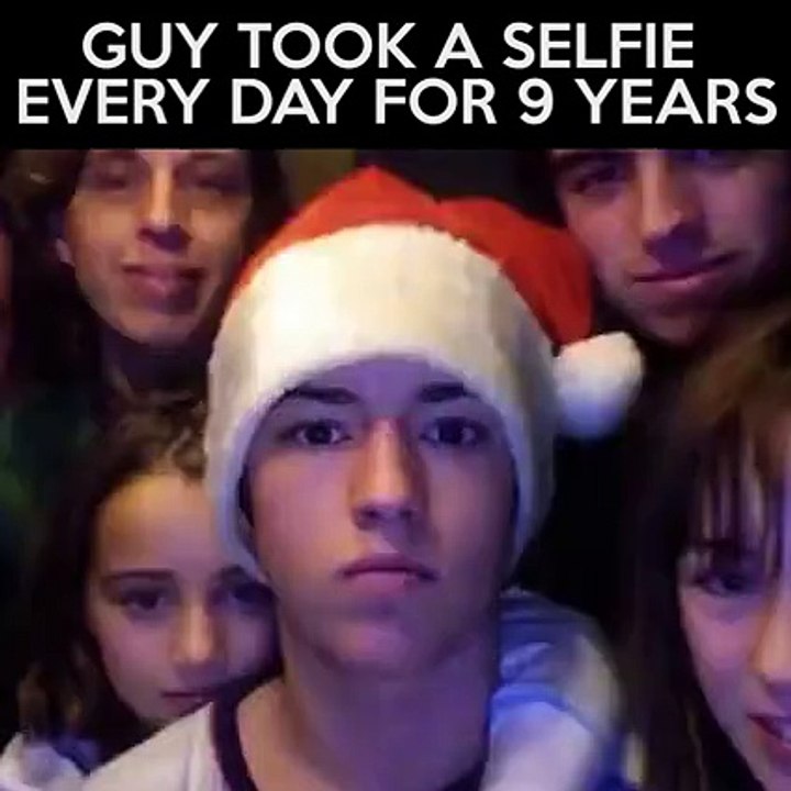 Guy Took A Selfie Every single day for 9 years