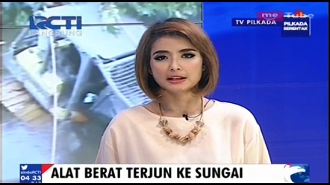 Alami Rem Blong, Alat Berat Terjun ke Sungai