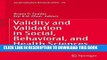 [READ] Kindle Validity and Validation in Social, Behavioral, and Health Sciences (Social