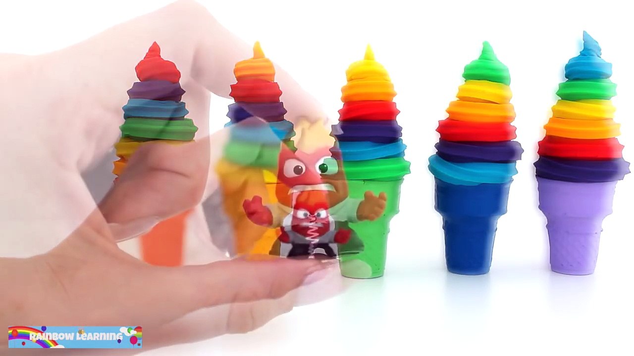 Learn Colors with Play Doh Peppa Pig Frozen Inside Out MLP LPS Minions RainbowLearning