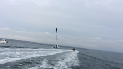 L'équipage français de la Coupe de l'America à l'entraînement