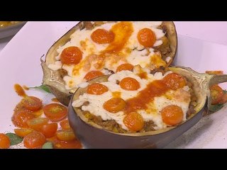 باذنجان باللحم المفروم | نادية سرحان