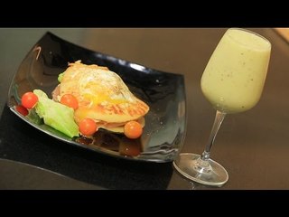 برجر بالبان كيك  -عصير كيوي بالكمثري  | سندوتش وحاجة ساقعة حلقة كاملة